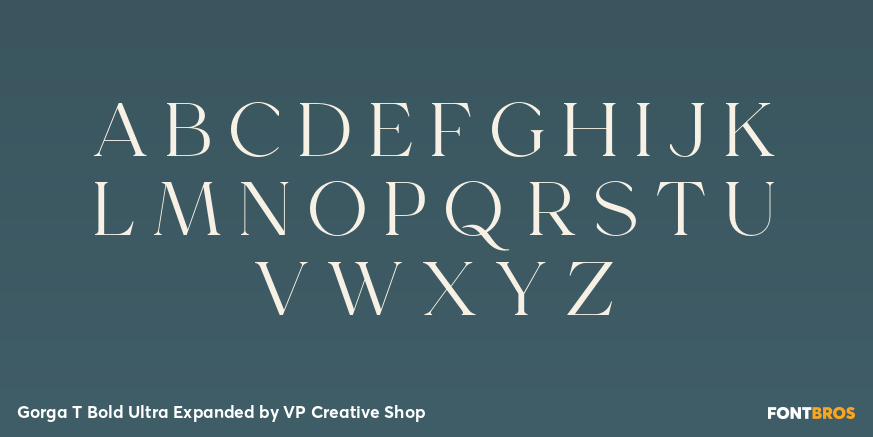 Gorga T Bold Ultra Expanded Font Poster #2