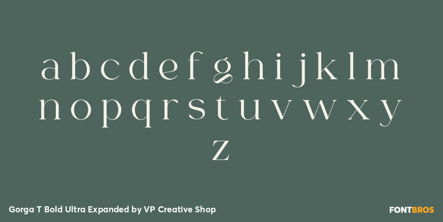Gorga T Bold Ultra Expanded Font Poster #3