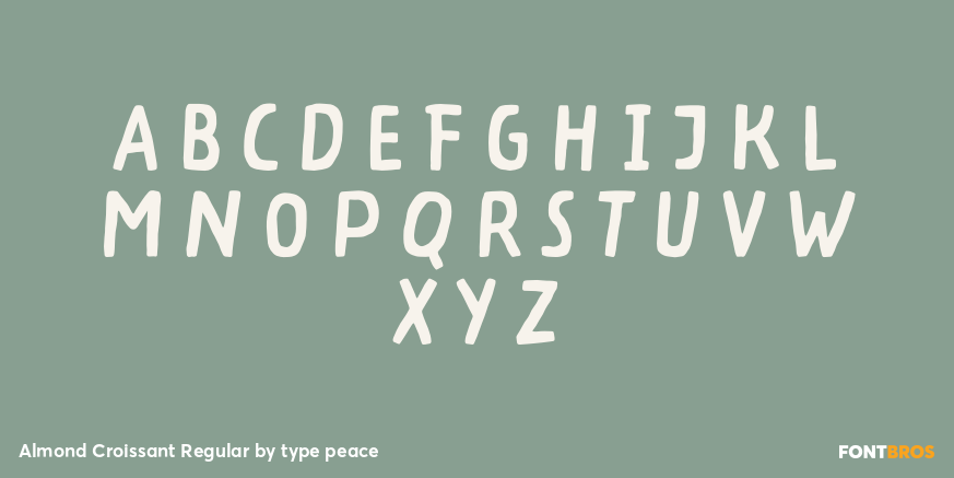 Almond Croissant Regular Font Poster #2