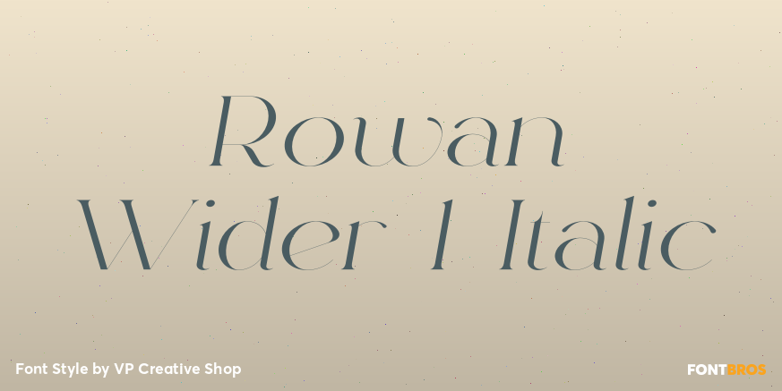 Rowan Wider 1 Italic Poster
