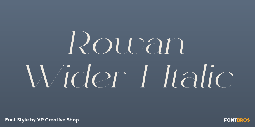 Rowan Wider 1 Italic Poster