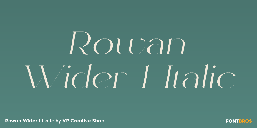 Rowan Wider 1 Italic Poster