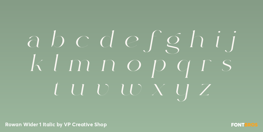 Rowan Wider 1 Italic Font Poster #3