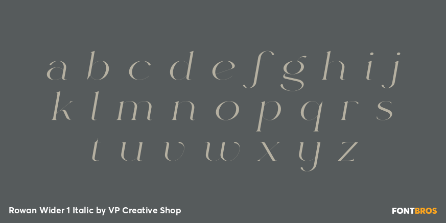Rowan Wider 1 Italic Font Poster #1