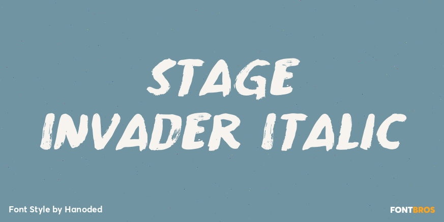 Stage Invader Italic Font Poster #1