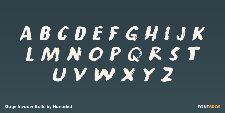 Stage Invader Italic Font Poster #2
