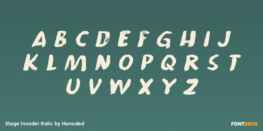 Stage Invader Italic Font Poster #3