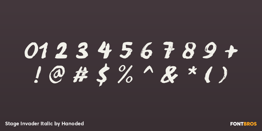 Stage Invader Italic Font Poster #4