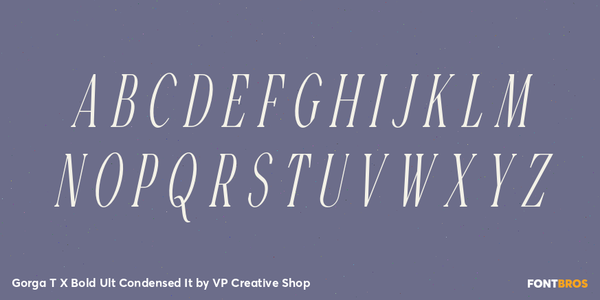 Gorga T X Bold Ult Condensed It Font Poster #2