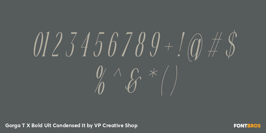 Gorga T X Bold Ult Condensed It Font Poster #4