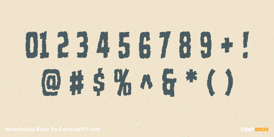 Monstrosity Brain Font Poster #1