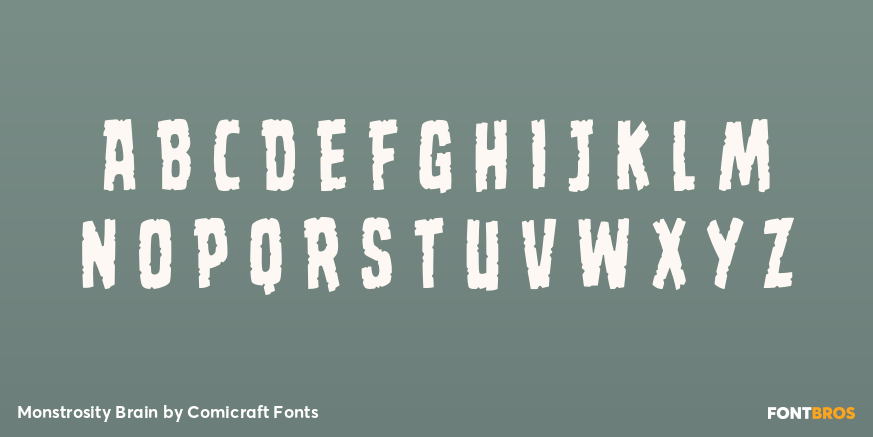 Monstrosity Brain Font Poster #2