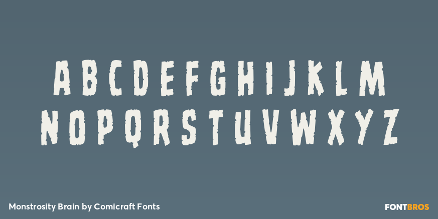 Monstrosity Brain Font Poster #3