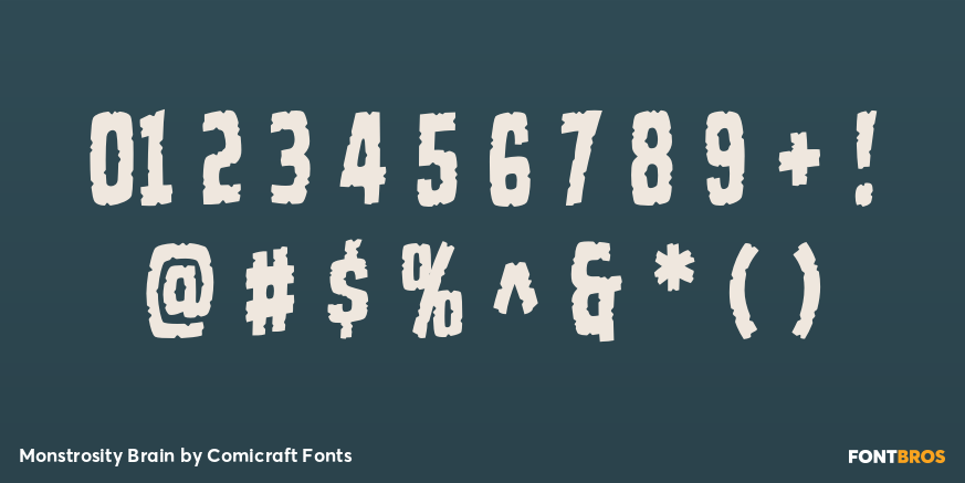 Monstrosity Brain Font Poster #4
