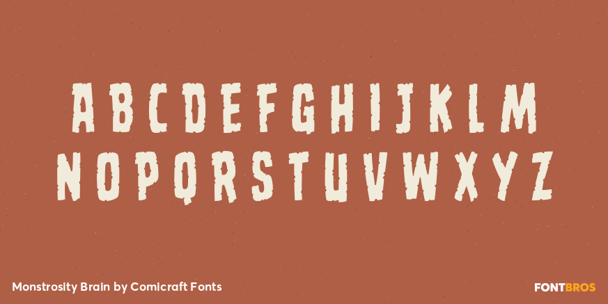 Monstrosity Brain Font Poster #1