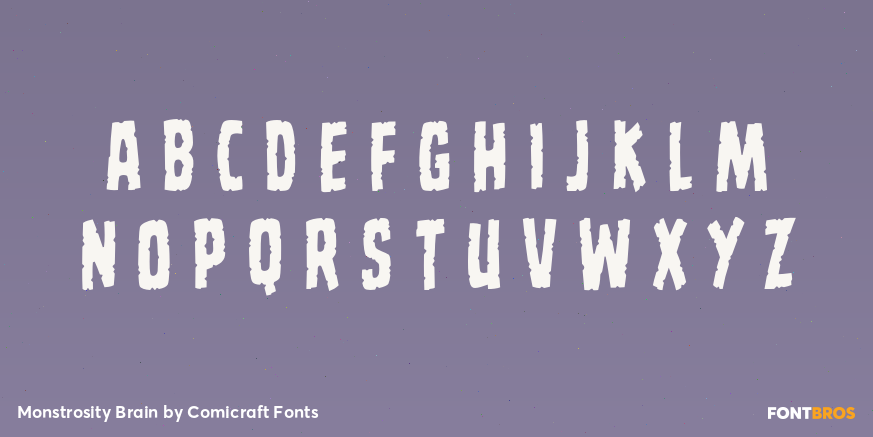 Monstrosity Brain Font Poster #1