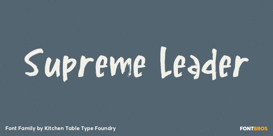 Supreme Leader Font Poster