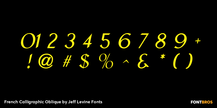 French Calligraphic Oblique Font Poster #4