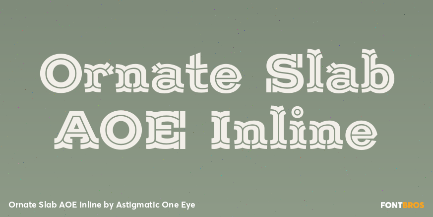 Ornate Slab AOE Inline Font Poster #1