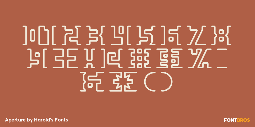 Aperture Font Poster #1