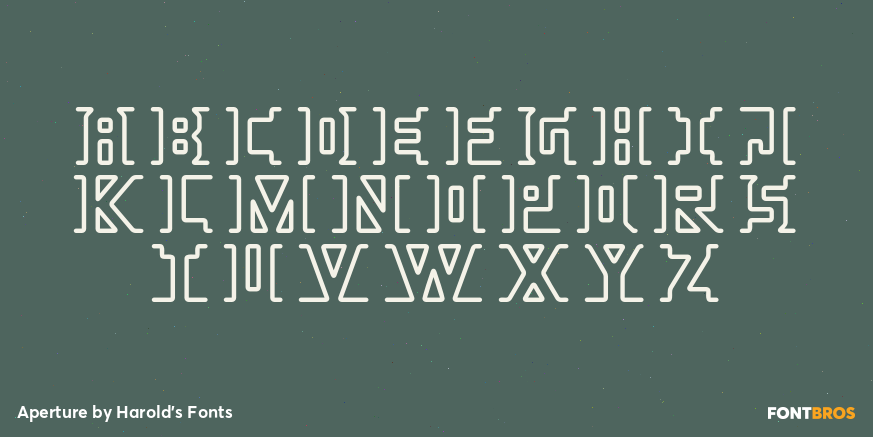 Aperture Font Poster #3