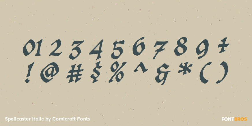 Spellcaster Italic Font Poster #1