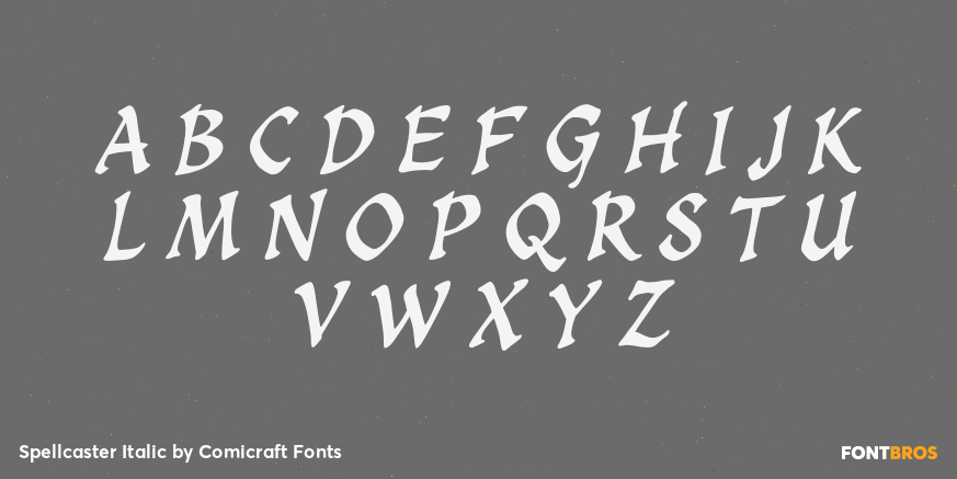Spellcaster Italic Font Poster #1