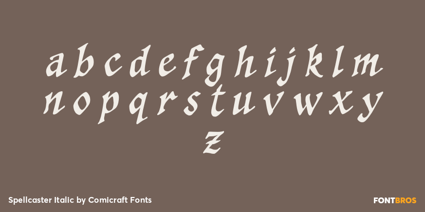 Spellcaster Italic Font Poster #1