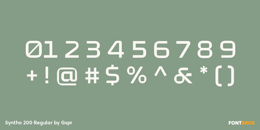Syntho 200 Regular Font Poster #4