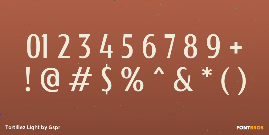 Tortillez Light Font Poster #1