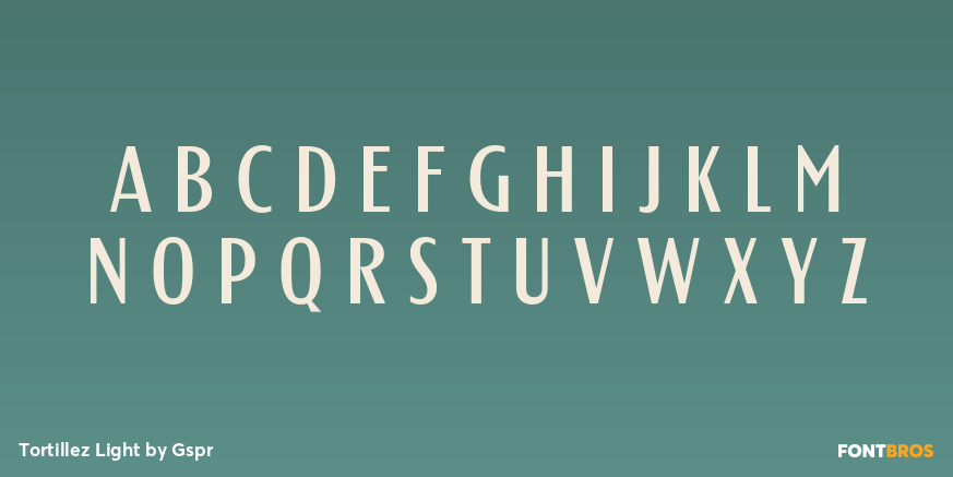 Tortillez Light Font Poster #1