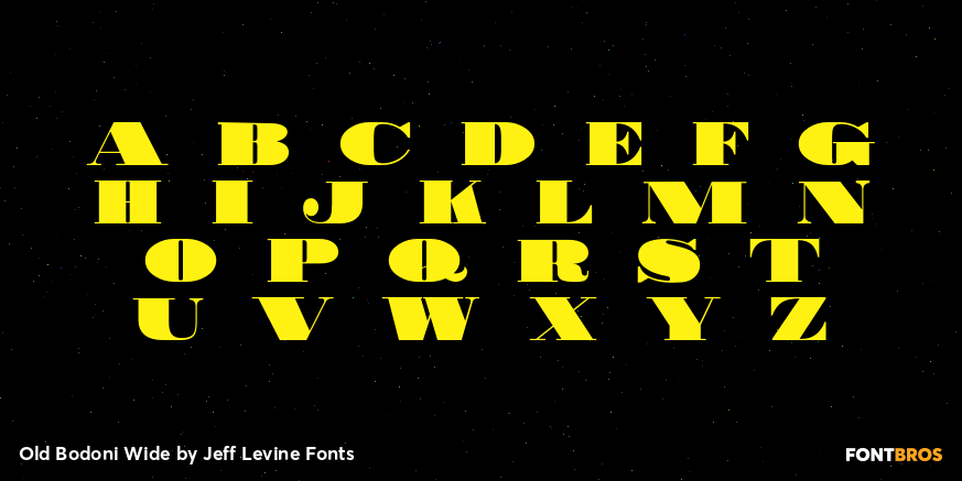 Old Bodoni Wide Font Poster #3