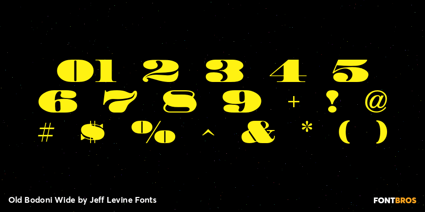 Old Bodoni Wide Font Poster #4