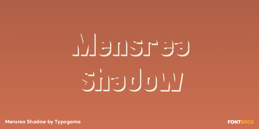 Mensrea Shadow Font Poster #1
