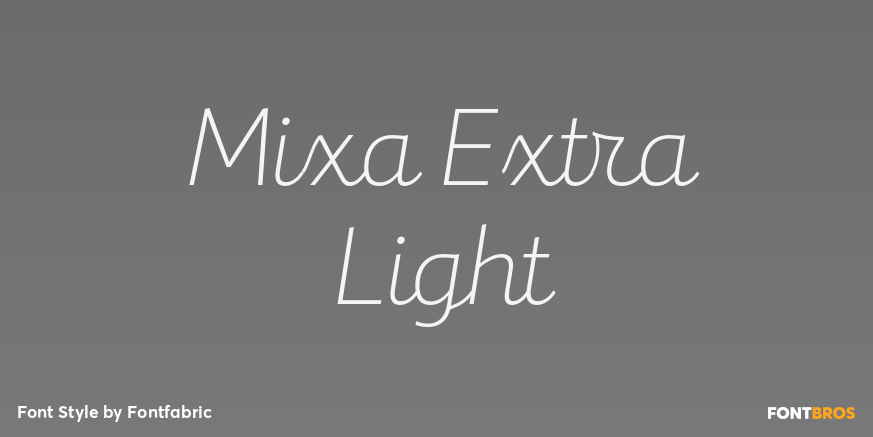 Mixa Extra Light Font Poster #1