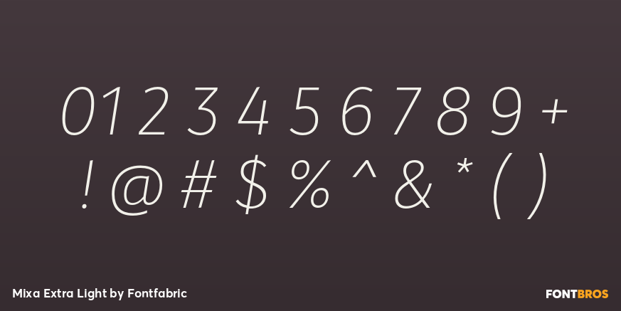 Mixa Extra Light Font Poster #4