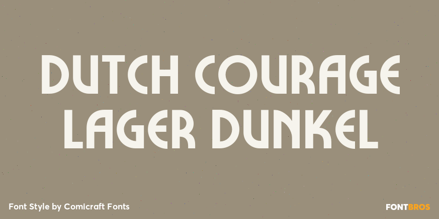 Dutch Courage Lager Dunkel Font Poster #1