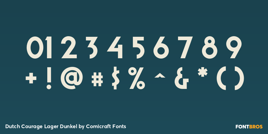 Dutch Courage Lager Dunkel Font Poster #4