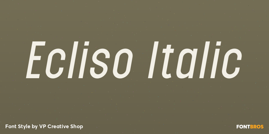 Ecliso Italic Font Poster #1