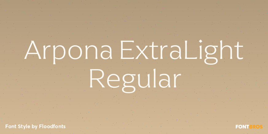 Arpona ExtraLight Regular Poster