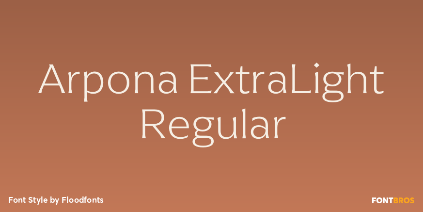 Arpona ExtraLight Regular Poster