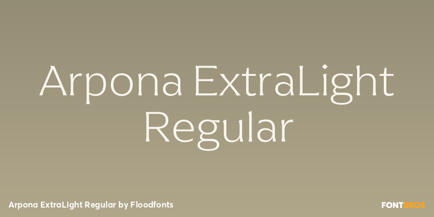 Arpona ExtraLight Regular Poster