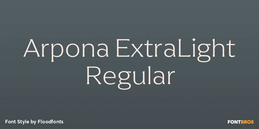 Arpona ExtraLight Regular Poster
