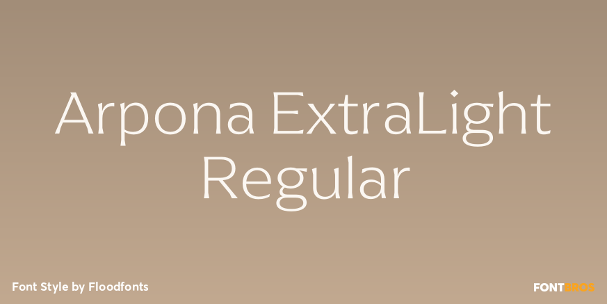 Arpona ExtraLight Regular Poster