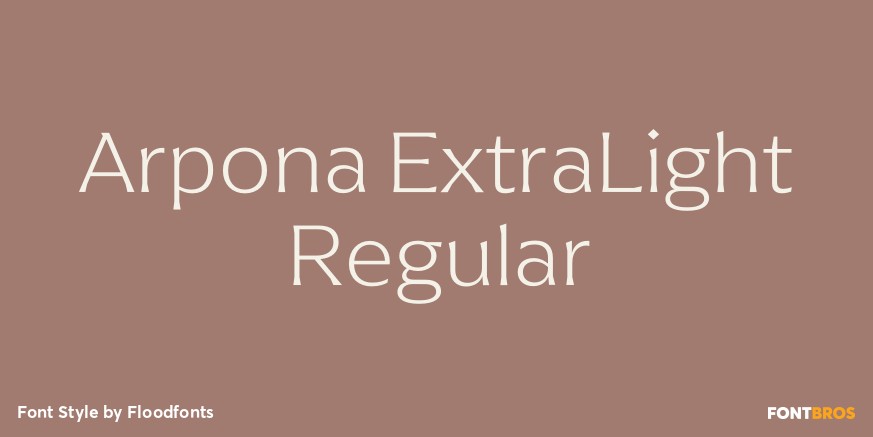 Arpona ExtraLight Regular Poster