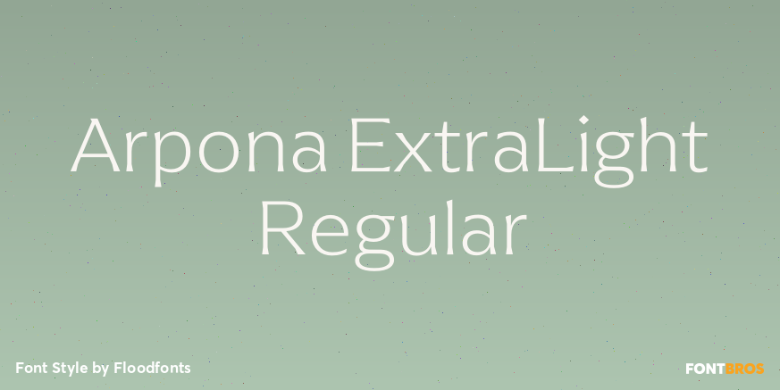 Arpona ExtraLight Regular Poster