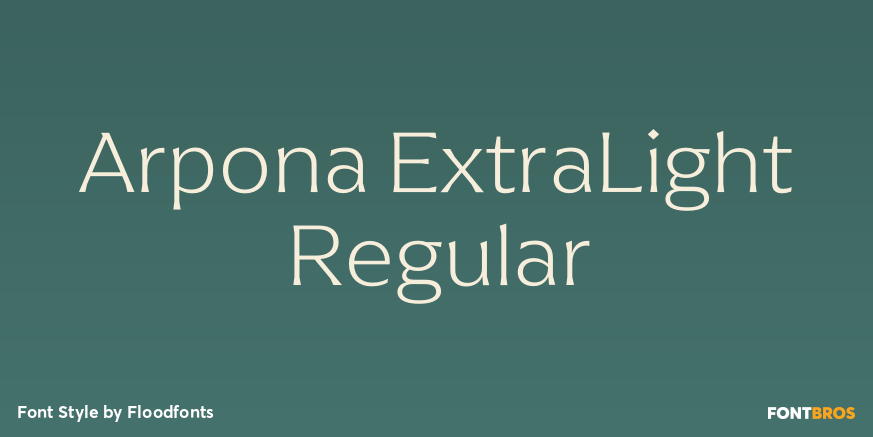 Arpona ExtraLight Regular Poster