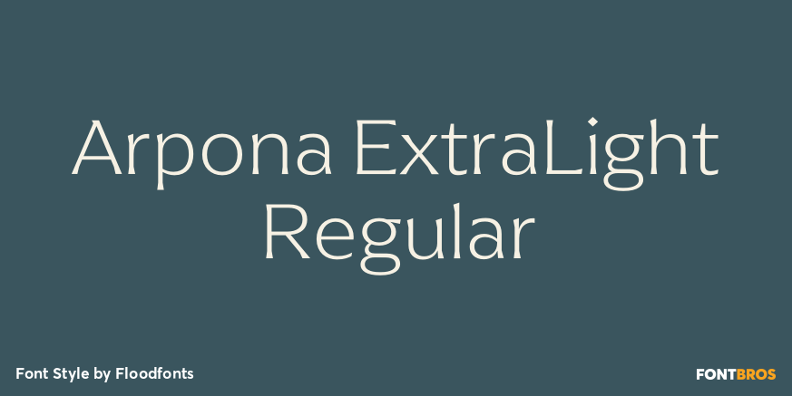 Arpona ExtraLight Regular Poster