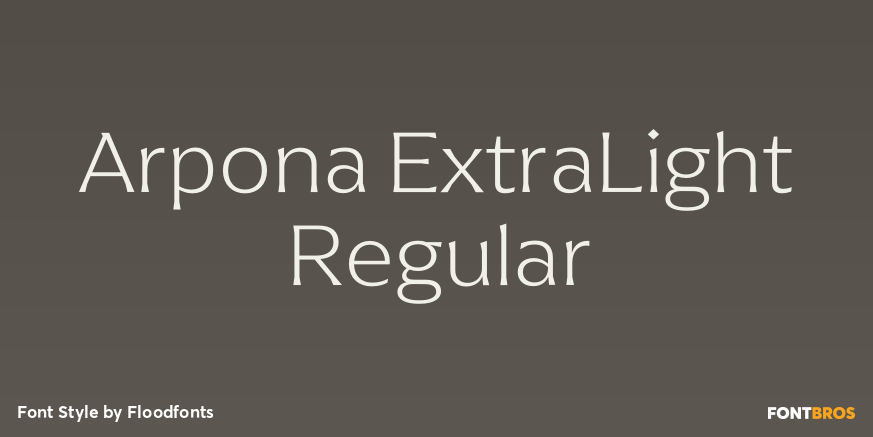 Arpona ExtraLight Regular Poster