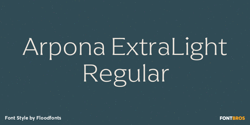 Arpona ExtraLight Regular Poster